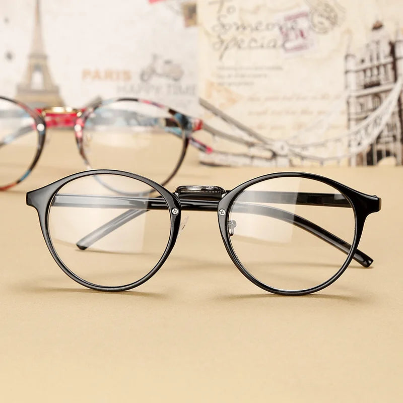 Klassische Runde Brillenfassung – Transparente Optische Brille für Damen & Herren | Modische Computerbrille im Schlichten Design Kaufschwan®