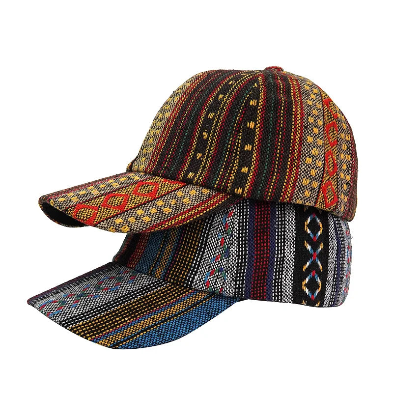 Bohemia Print Baseballkappe | Damen & Herren Boho Stil Baseballcap | Baumwolle Verstellbar Snapback Outdoor Cap Kaufschwan®