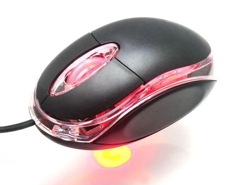 Mini Optische Kabelmaus USB – LED Ergonomische Maus für PC, Laptop & Notebook Kaufschwan®
