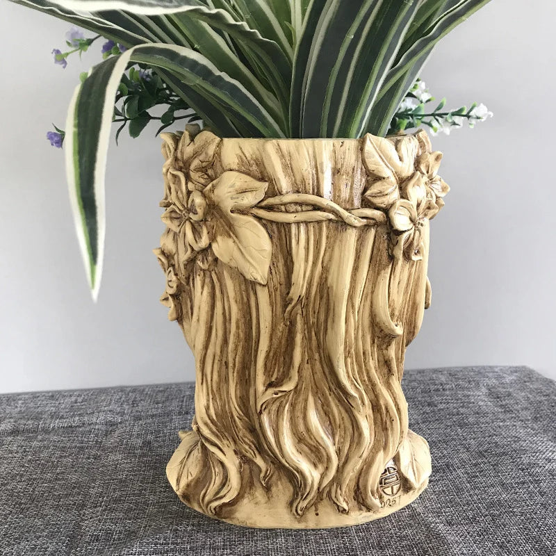 Retro Göttin Resin Blumentopf – Charakter Porträt Statue Kunst Sukkulenten Pflanztopf | Dekorativer Pflanzbehälter Kaufschwan®