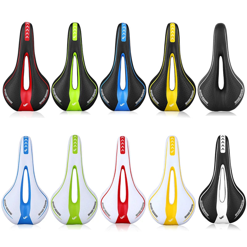 Weicher Ergonomischer Fahrradsattel – Stoßdämpfender Silikon Sitz für MTB & Rennrad | Rutschfester Qualitäts-Ledersattel Kaufschwan®