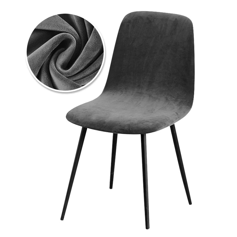 Hochwertiger Samt Stuhlbezug 1/2/4/6 Stück – Elastischer Esszimmer Stuhlüberzug | Zwei Stoffvarianten Stuhlbezüge für Zuhause Kaufschwan®