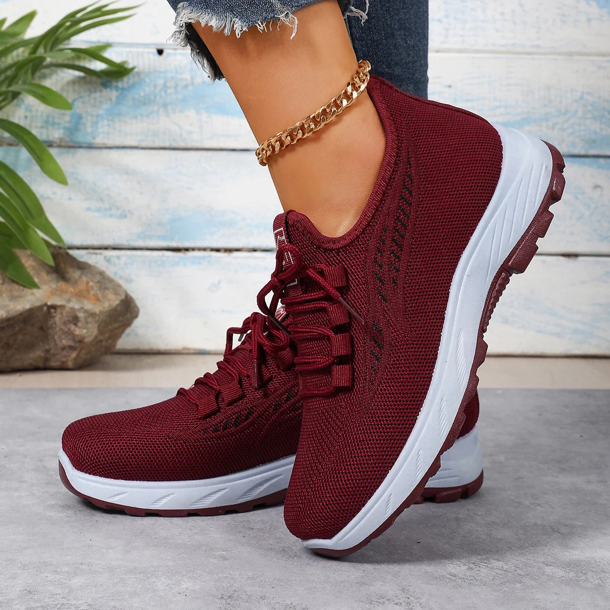 Damen Sportschuhe – Atmungsaktive Slip-On Freizeitschuhe mit Kunstfell Futter | Weiche Rutschfeste Winter Schuhe Kaufschwan®
