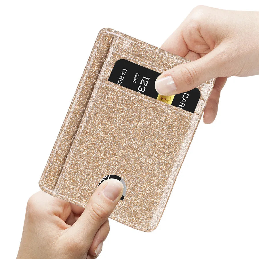 Glänzende Schlanke Minimalistische Geldbörse – RFID Schutz ID Kartenhalter Fronttaschen Kreditkartenetui für Frauen & Mädchen Kaufschwan®