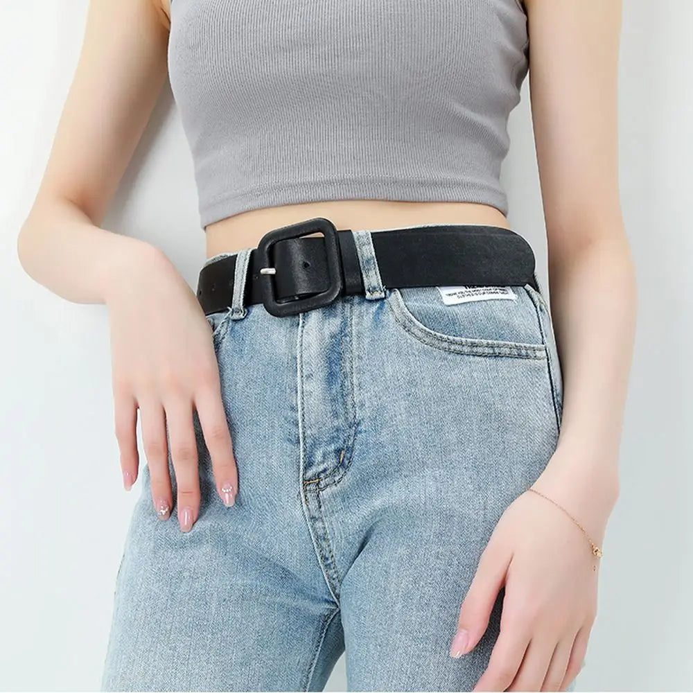 Modischer Damen Gürtel – Schlicht & Bunt | Vintage Gürtel mit Quadratischer Schnalle aus PU-Leder für Kleider & Jeans Kaufschwan®