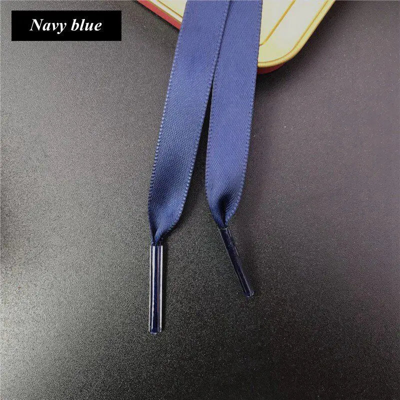 Satin Schnürsenkel aus Seidenband – Flache Modische Laces für Damen Sneaker & Stiefel | Elegante Schuhbänder in 80/100/120/150cm