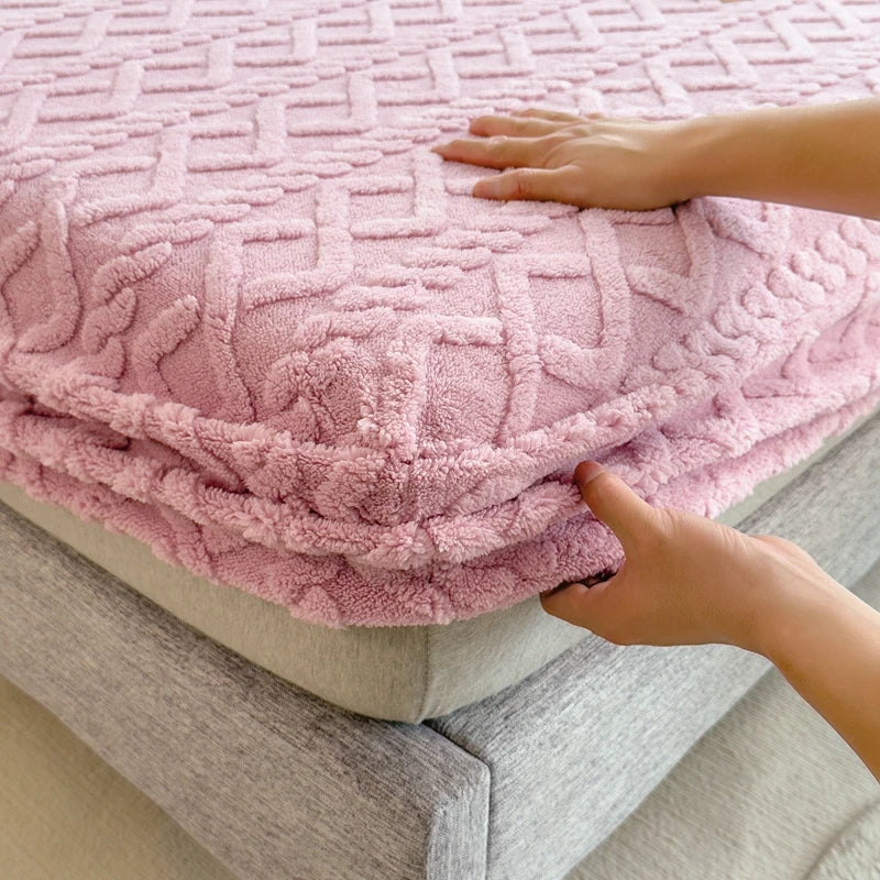 3D Prägung Samt Matratzenschoner – Verdicktes Winter Warm Spannbettlaken & Matratzenschutz Kaufschwan®