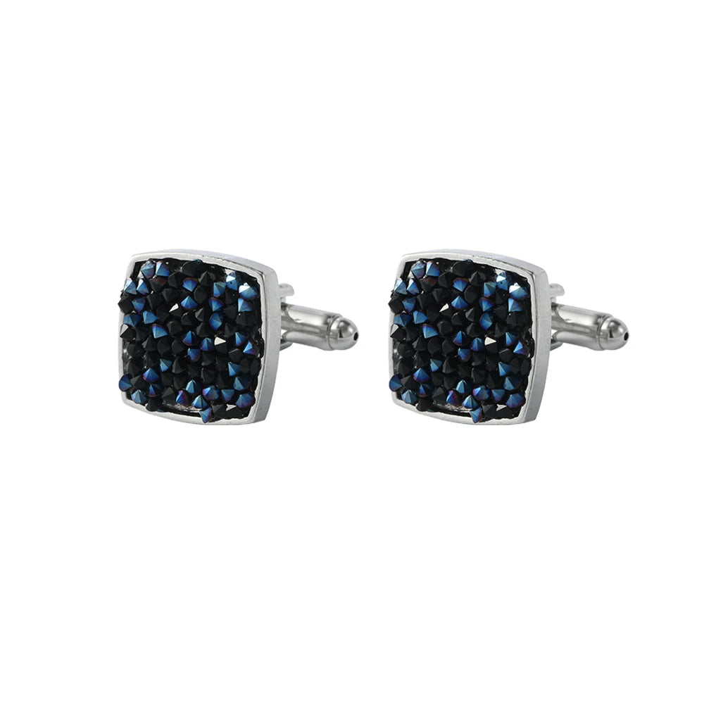Elegante Abalone Muschel Manschettenknöpfe – Herz, Oval & Quadrat Designs | Hochwertige Herren Ärmelknöpfe für Business & Hochzeit Kaufschwan® Schwarz
