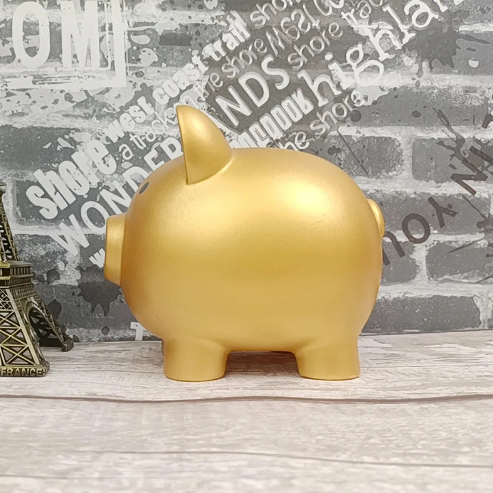Cartoon Schwein Spardose – Kinder Münz Sparbox und Geschenkidee Kaufschwan® Gold