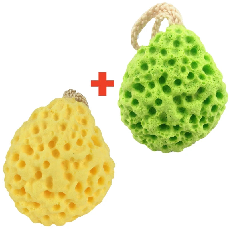 Weicher Mesh Duschschwamm Ball – Nylon Baby Körperreiniger & Sanfter Peeling Bade Puff Kaufschwan® Grün Gelb