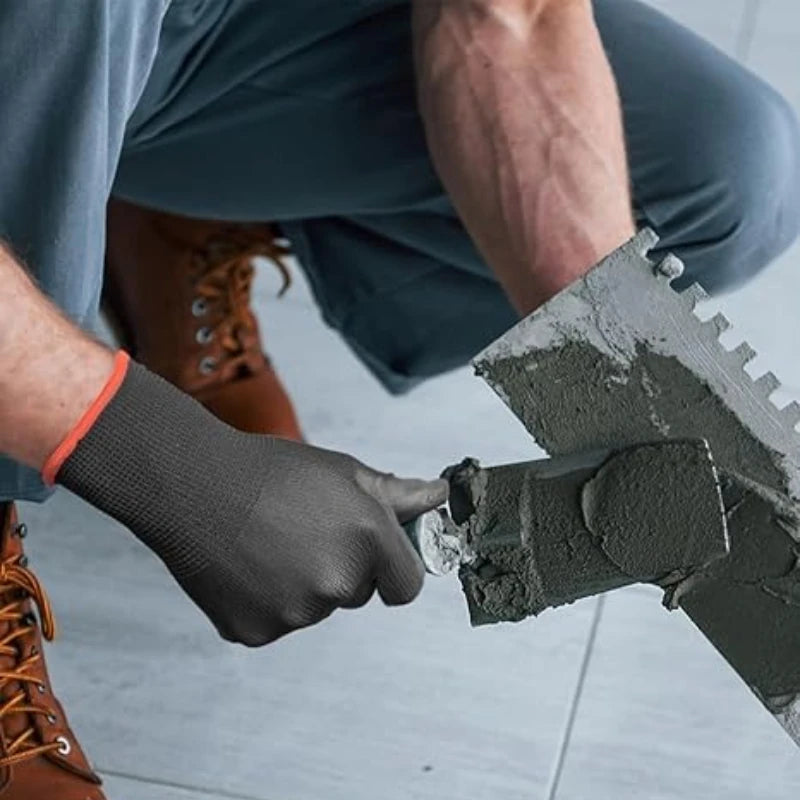 PU Beschichtete Anti Rutsch Arbeitshandschuhe Nylon Strapazierfähig für Garten Mechanik Auto Reparatur 6/12/18 Stück/Set Kaufschwan®