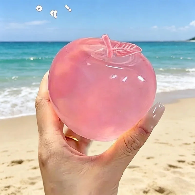 Grüner Apfel-Squishy – Weiches Transparentes Slow-Rising Sensorik- & Fidget-Knautschspielzeug für Entspannung, Stressabbau & Schreibtisch