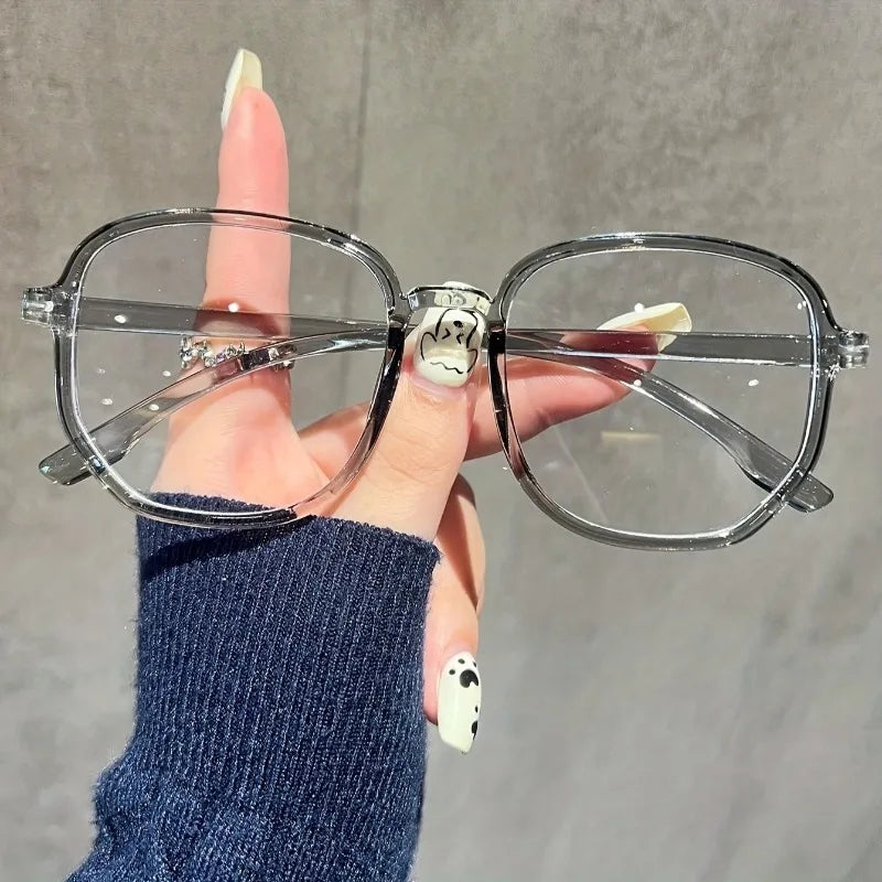 Damenbrille in Jelly-Farbe – Neue Retro-Flache Irreguläre Fassung | Modische Alltags- und Freizeitbrille Kaufschwan®