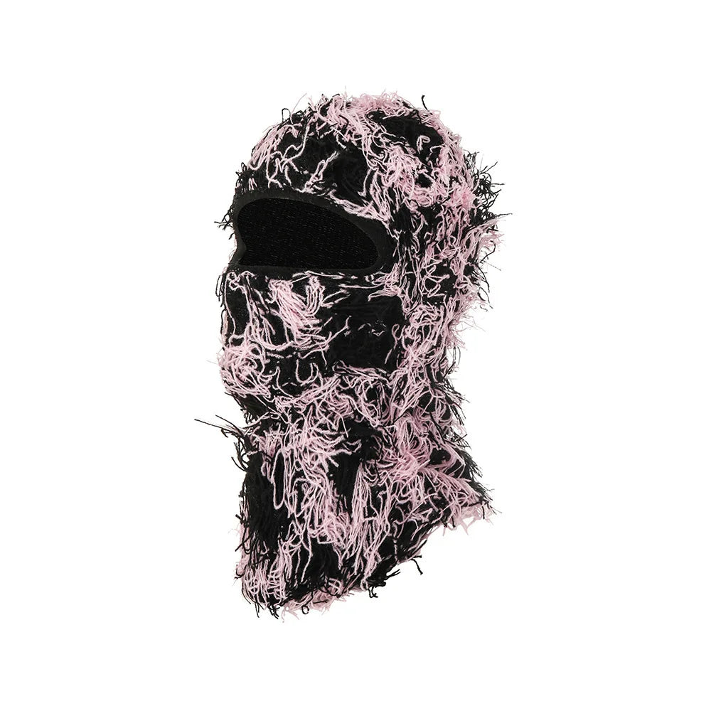 Motorrad Hip-Hop Balaclava – Gestrickte Vollgesichts-Skimütze im Used-Look | Damen Outdoor Camouflage Fuzzy Beanie Wintermütze Kaufschwan®