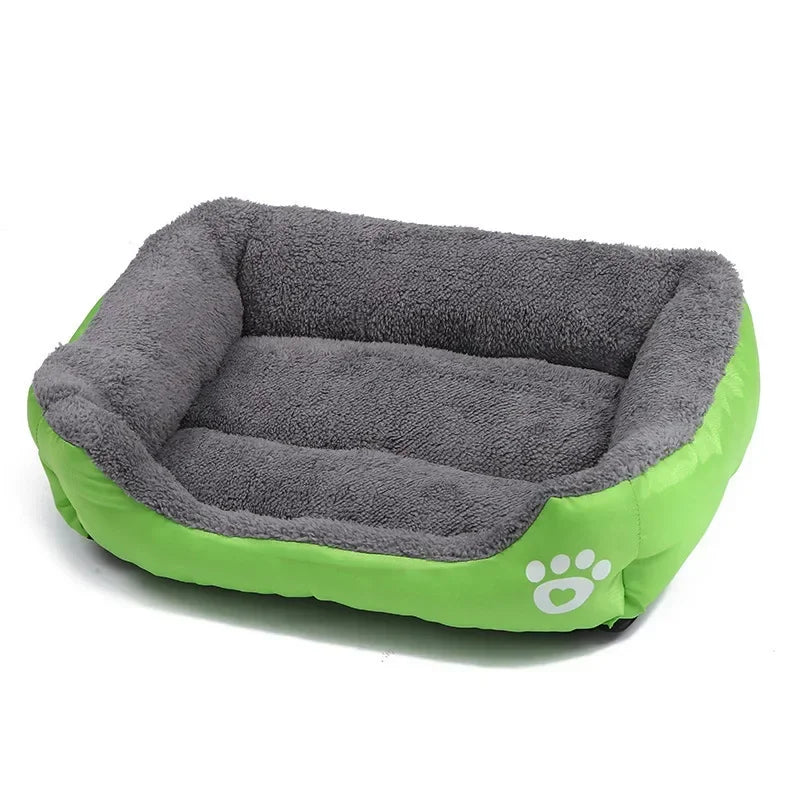 Weiches Warmes Haustierbett – Sofa Bett mit Wasserdichtem Boden für Hunde & Katzen Kaufschwan® Grün S(43x32cm)