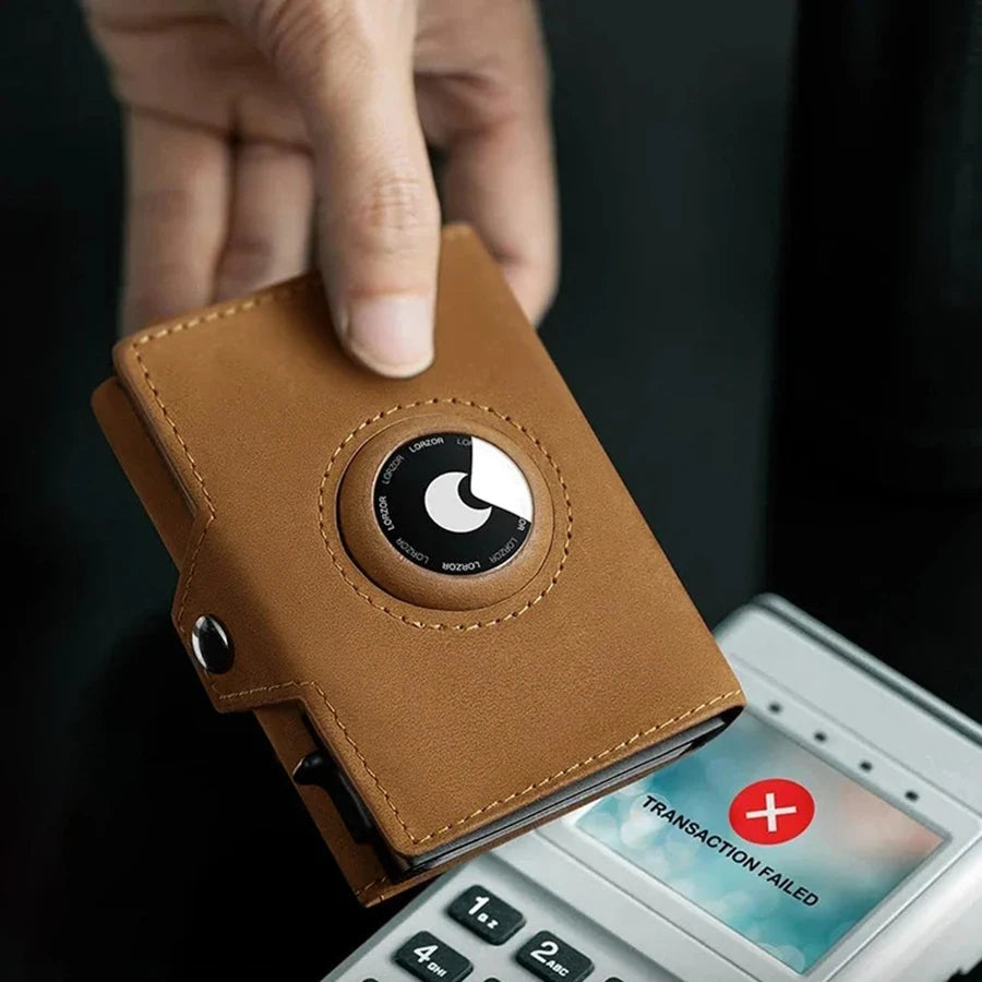 Herren RFID Geldbörse mit Münzfach – AirTag Wallet Schlank Minimalistisch mit Tracking Funktion Kaufschwan®