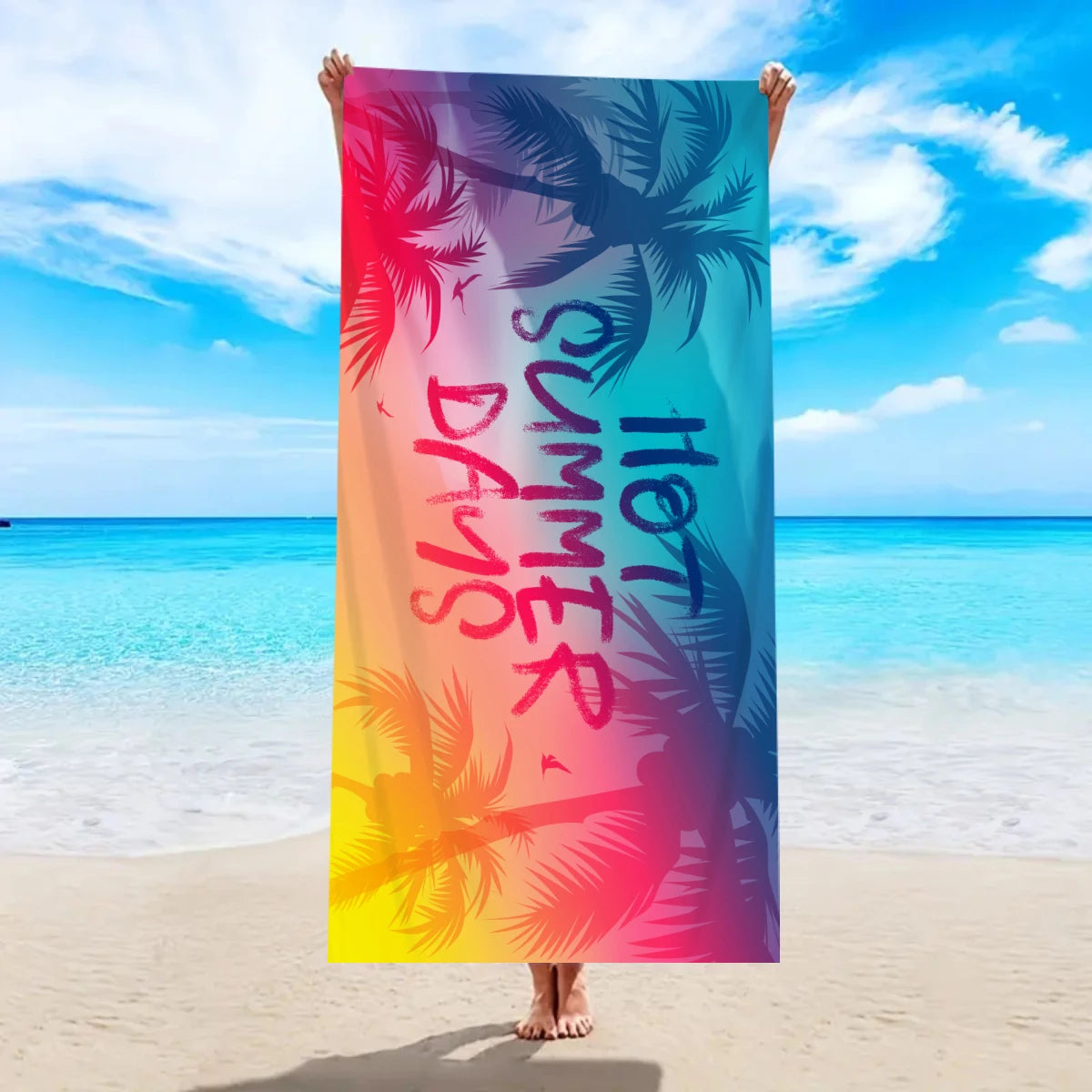 Tropisch Bedrucktes Großes Strandtuch – Schnell Trocknend & Saugfähig | Weiches Leichtes Handtuch für Schwimmen, Urlaub & Camping Kaufschwan® Design 6 150x75cm