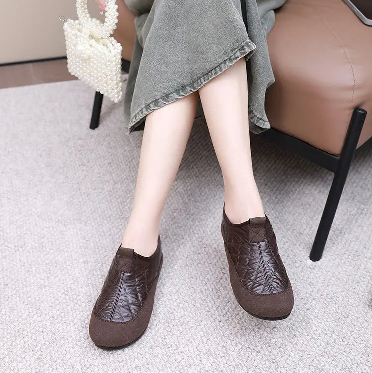 Damen Winter Schneestiefel – Wasserdicht & Rutschfest | Warme Kunstfell Gefütterte Baumwollschuhe im Koreanischen Stil Kaufschwan®