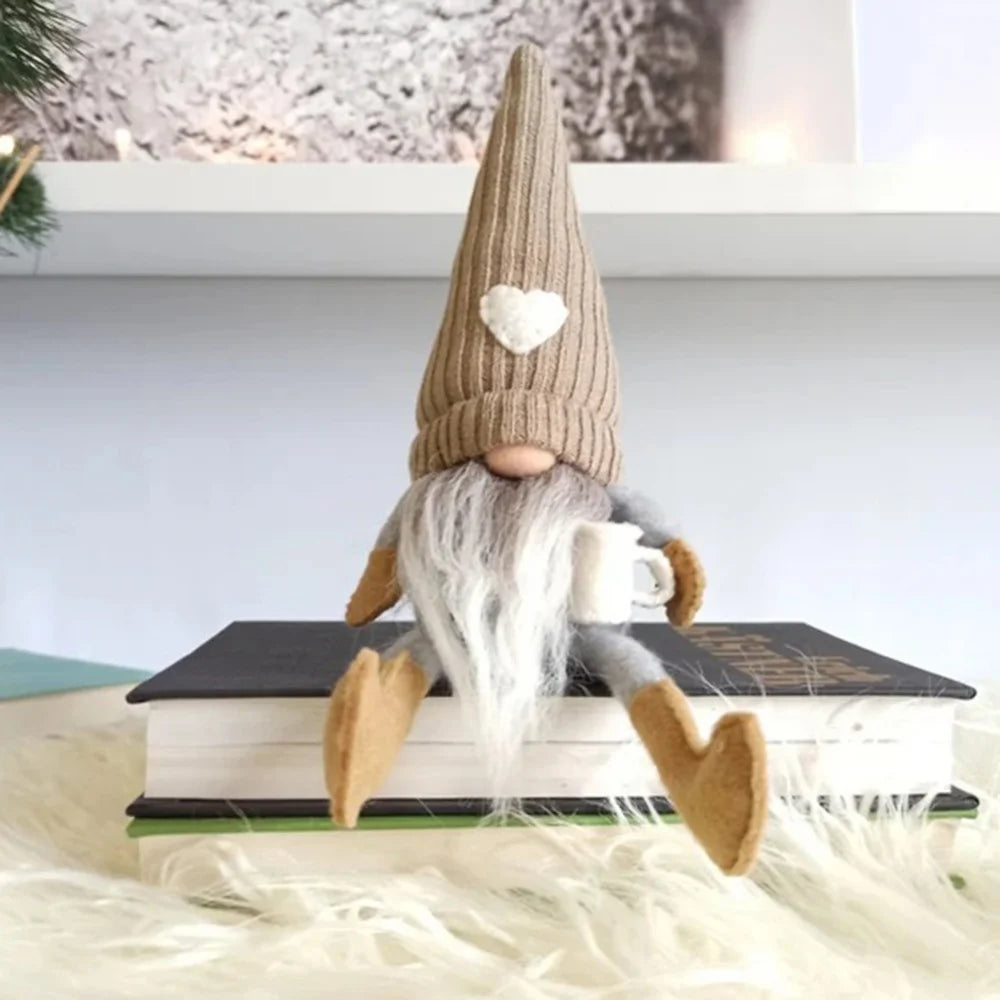 Wichtel Puppen – Gestrickte Plüsch-Dekoration | Für Weihnachten, Küche & Kaffeebar Kaufschwan®