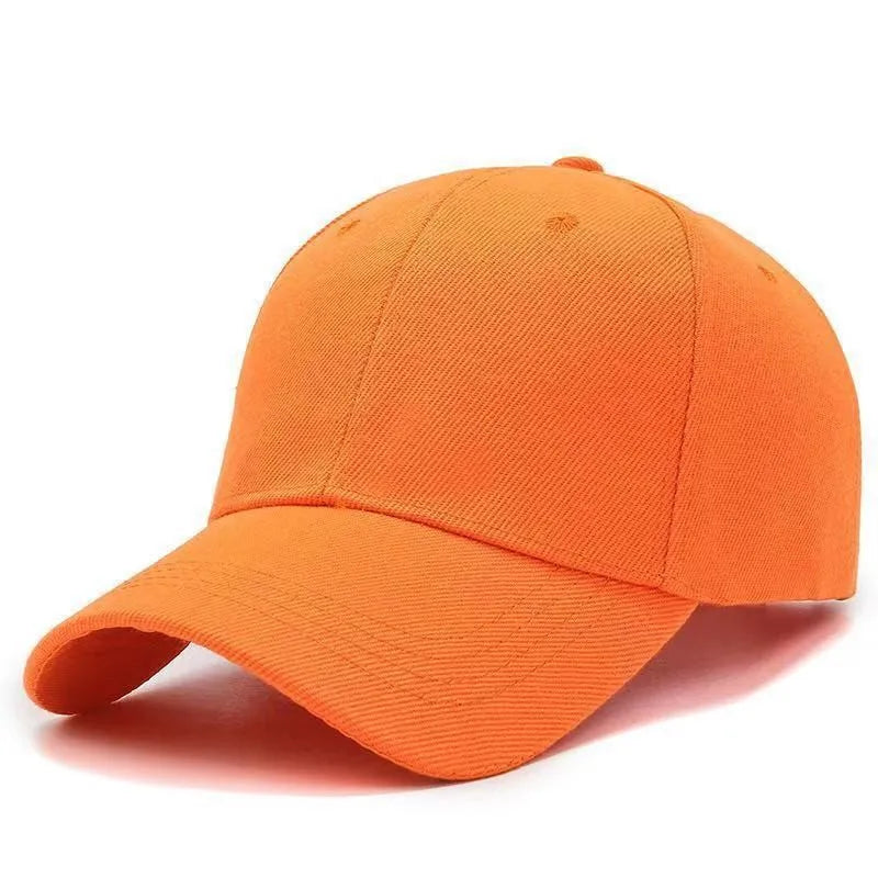 Unisex Verstellbare Cap | Einfarbige Twill Baseballkappe | Baseball Cap für Herren & Damen | Sommer, Herbst, Frühling Kaufschwan® Orange Einheitsgröße (56-58cm)