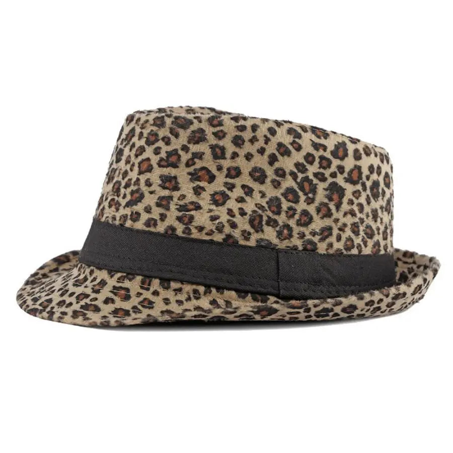 Herbst & Winter Damen Hut – Jazzhut, Britischer Retro Gentleman Fedora, Herren Leopard Tier Partyhut Kaufschwan®