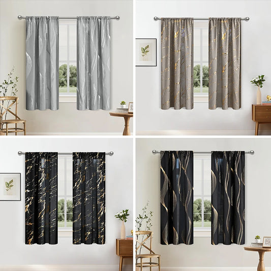 Luxus Marmor Goldfolie Print Vorhang Präzises Design für Wohnzimmer Dekoration Kaufschwan®