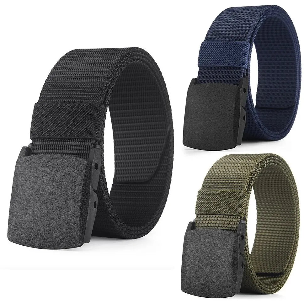 Herren Outdoor Taktischer Gürtel – Metallfreier Nylon Gürtel | Verstellbarer Canvas Sport Gürtel für Damen & Herren Kaufschwan®