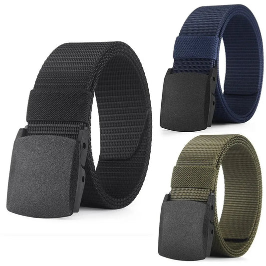 Herren Outdoor Taktischer Gürtel – Metallfreier Nylon Gürtel | Verstellbarer Canvas Sport Gürtel für Damen & Herren Kaufschwan®