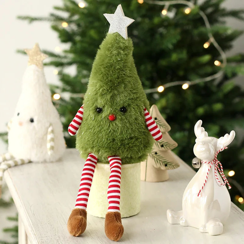 Weihnachten Plüschpuppen – Deko | Niedliche Weihnachtsfiguren für Kinder, Zuhause, Hotels & Schaufenster Kaufschwan® Grün 30.5x8x6.8CM