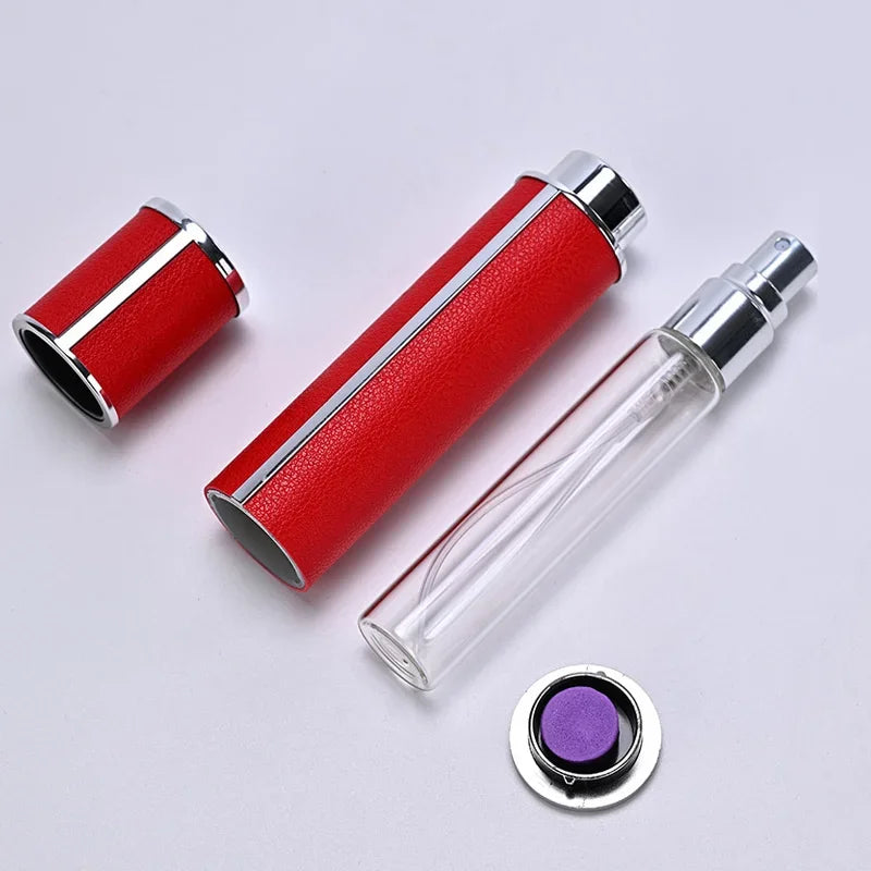 10ml Luxus Leder Glas Parfüm Sprayflasche – Tragbarer Nachfüllbarer Mini Atomizer | Reise-Parfüm Nachfüllbehälter Kaufschwan®
