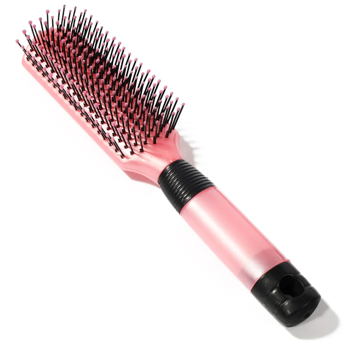 Kunststoff Entwirrungs-Haarbürste – Massagekamm für Alle Haartypen | Unisex Friseur-Werkzeug für Damen & Herren Kaufschwan® Rosa-Schwarz