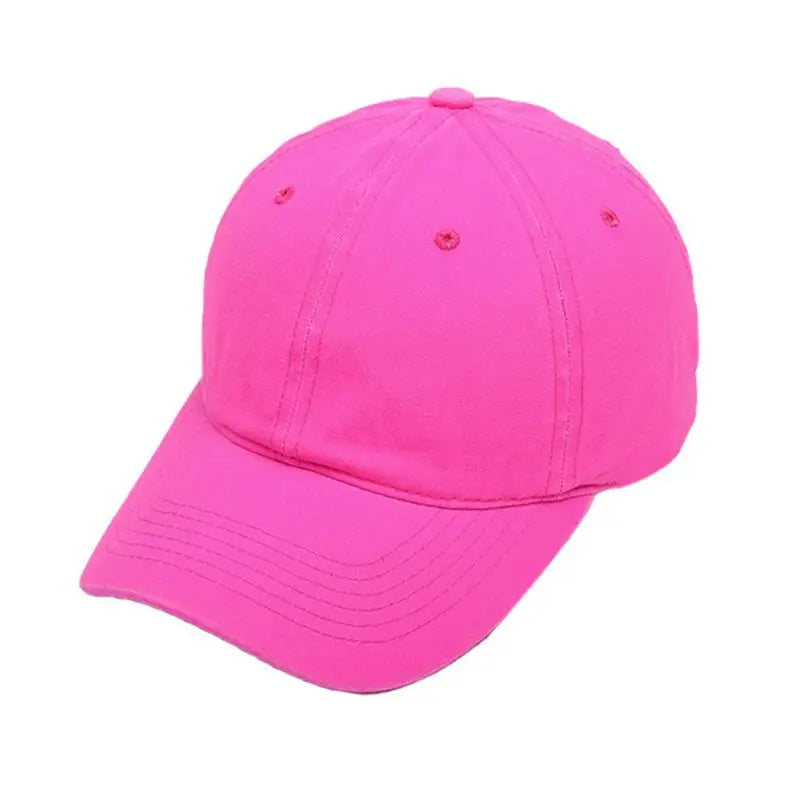 Neon Baumwolle Baseballkappe | Fluoreszierende Neon Farben Baseballcap | Outdoor Sport Snapback Trucker Baseballcap Kaufschwan® Rosenrot