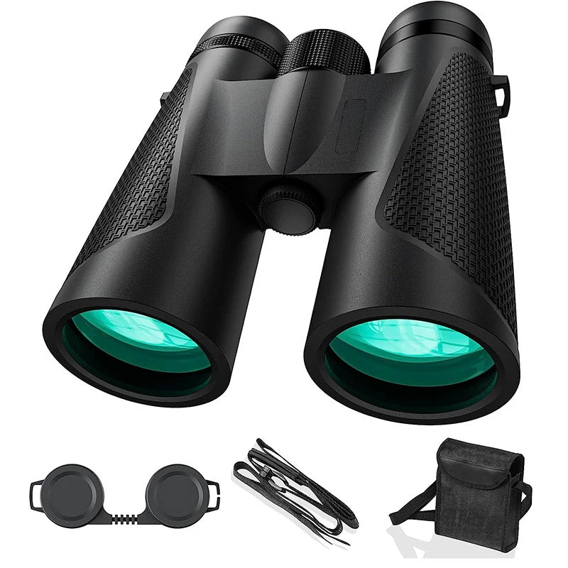 Tragbares HD Fernglas – Professionelles Wasserdichtes Teleskop mit 42mm Großem Objektiv & FMC Vergütung für Outdoor Camping Kaufschwan® Schwarz