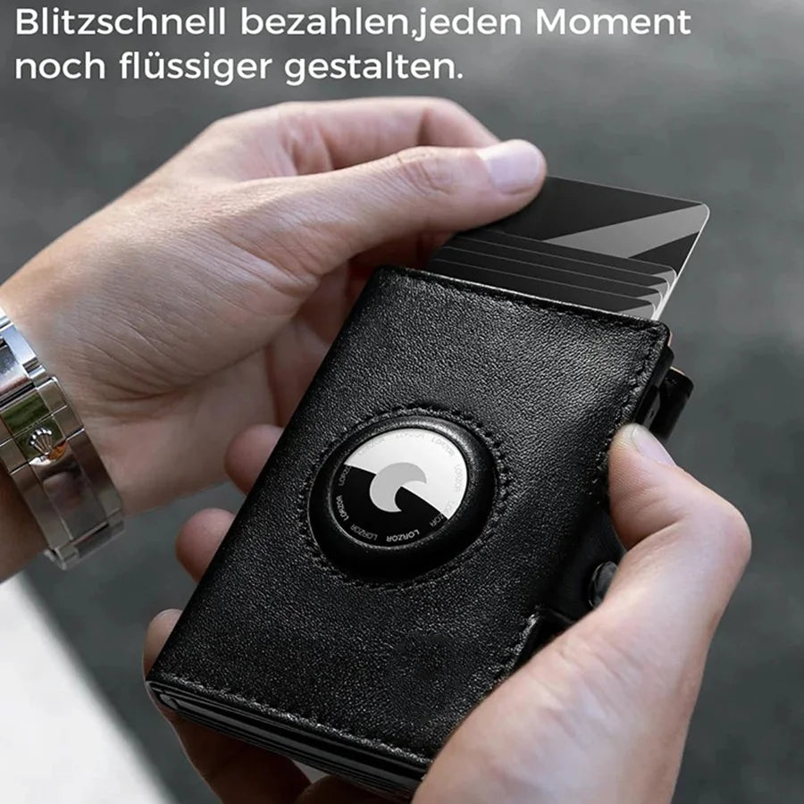Herren RFID Geldbörse mit Münzfach – AirTag Wallet Schlank Minimalistisch mit Tracking Funktion Kaufschwan®