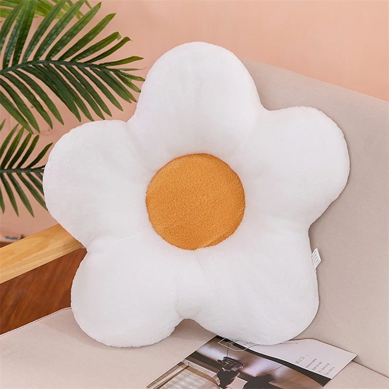 Gefülltes Fünf-Blütenblatt Kissen | Süßes Sonnenblumen Plüschkissen | Dekoration fürs Mädchenzimmer & Fensterbank | Rosa Sitzkissen Kaufschwan®
