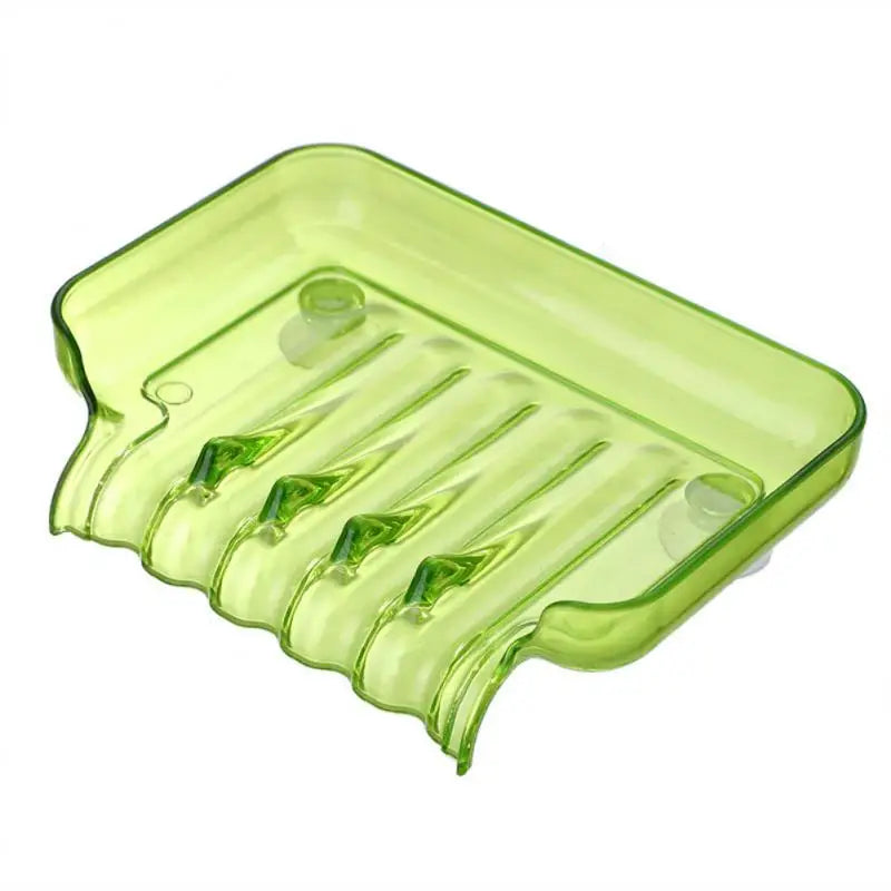 Bunte Wasserfall-Seifenschale – Kunststoff-Seifenhalter mit Saugnapf für Bad & Küche Kaufschwan® Grün