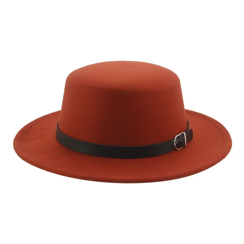 Gefilzter Herren Hut – Einfarbiger Klassischer Fedora mit Gürtelband, Casual & Formeller Winterhut