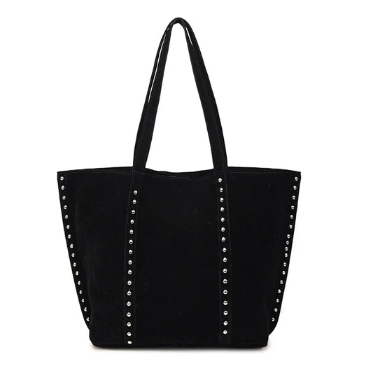 Modische Damen Schultertasche aus Mikrofaser – Hochwertige Retro Sweet Handtasche | Große Tasche mit Pailletten für Frauen Kaufschwan® Schwarz