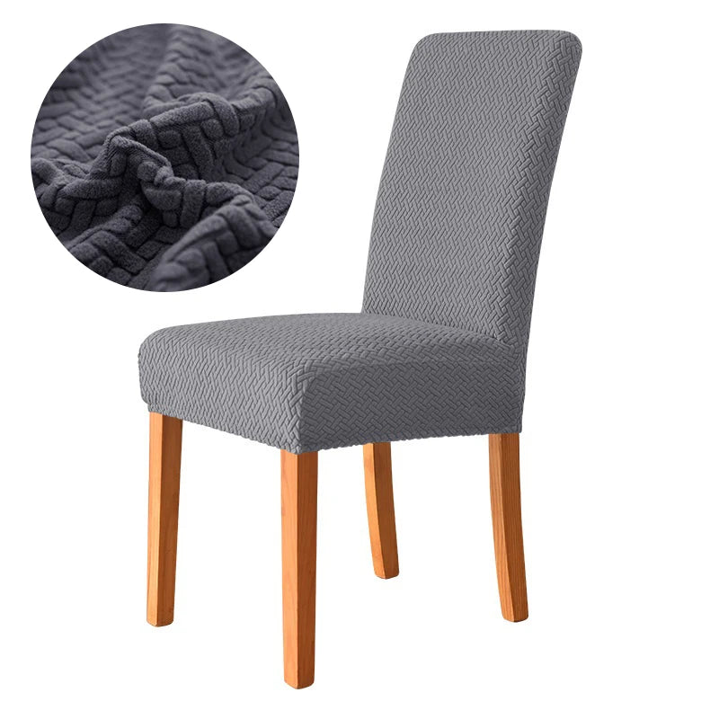 Elastischer Esszimmer Stuhlbezug – Dehnbarer Dicker Jacquard Küchenstuhl Überzug für Esszimmer, Hotel, Hochzeit & Bankett