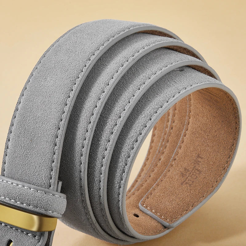 Luxus Wildledergürtel aus Rindsleder für Damen – Vintage Stil mit Goldschnalle | 3,5 cm Breiter Taillengürtel für Kleider & Jeans Kaufschwan®