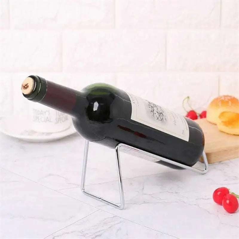 Einfacher Weinflaschenhalter – Edelstahl Flaschenständer | Moderner Halter für Wein & Bier | Stilvolles Bar-Accessoire für Zuhause Kaufschwan®