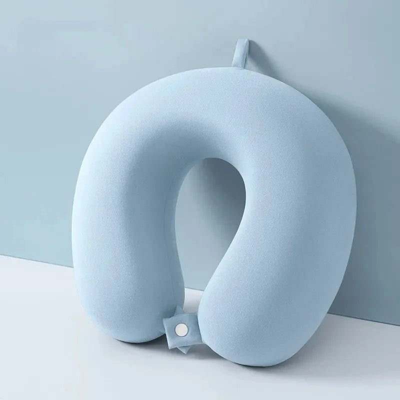 Multifunktionales U Förmiges Reisekissen – Memory Foam Nackenkissen mit Langsamer Rückfederung Kaufschwan® Blau 29x30x12cm