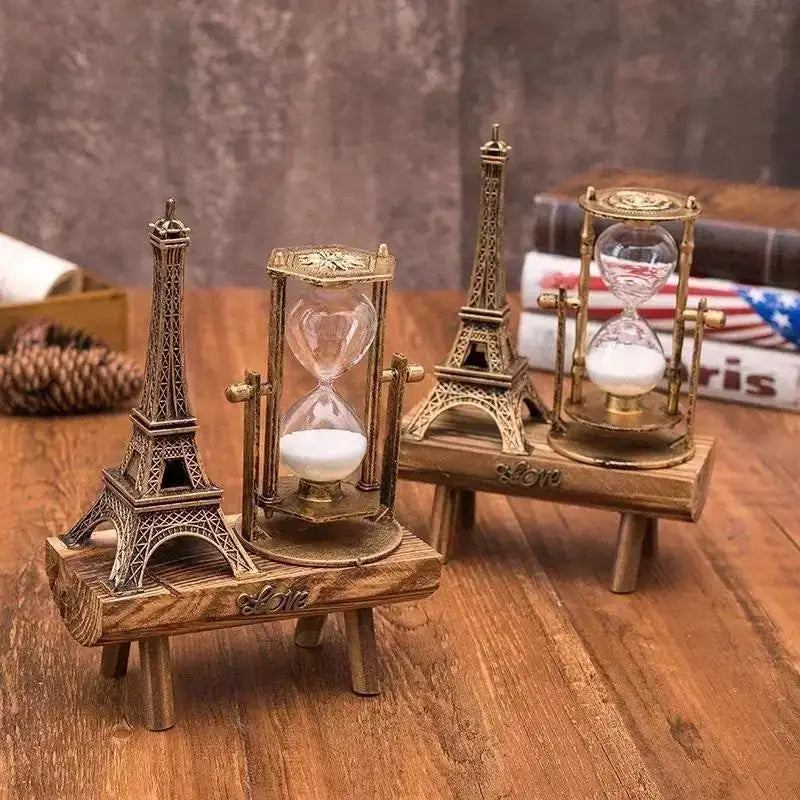 Kreative Eiffelturm Sanduhr – Moderne Minimalistische Holz Sanduhr Dekoration für Zuhause & Büro Kaufschwan®