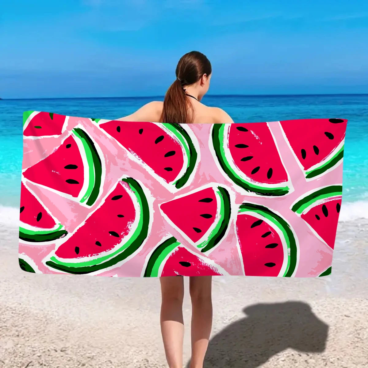 Großes Strandtuch mit Früchte-Print – Ultrafeines Mikrofaser Handtuch | Schnell Trocknend & Saugfähig für Strand, Urlaub & Camping Kaufschwan®