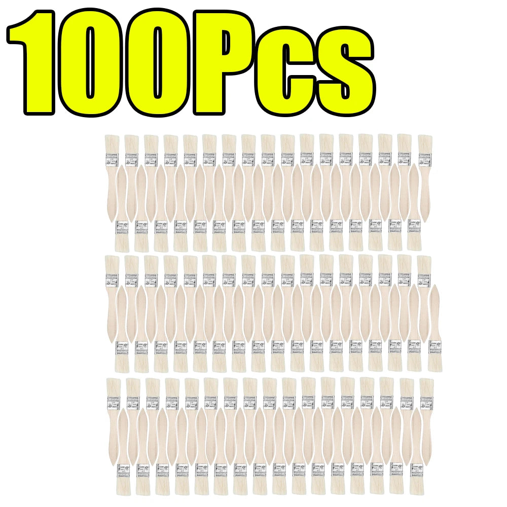 Holzgriff Mehrzweck Pinsel – BBQ, Mal- und Bastelwerkzeug Kaufschwan® 100 Stück