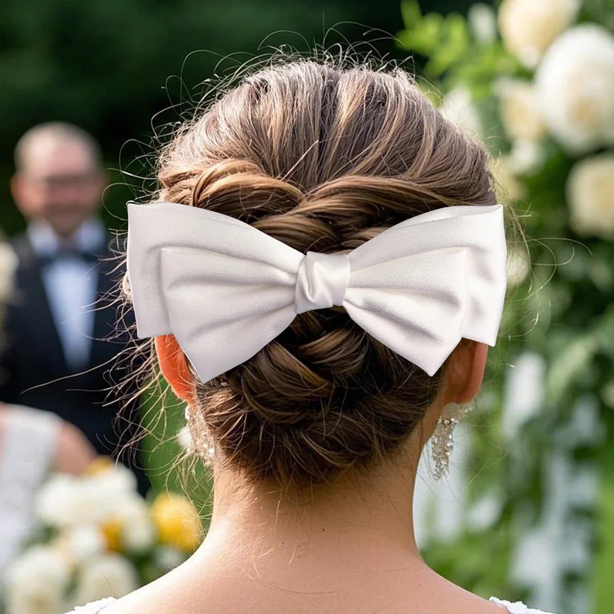 Braut Doppel Schicht Schleier mit Schleife – Elegantes Hochzeits Haaraccessoire Kaufschwan® Design 2
