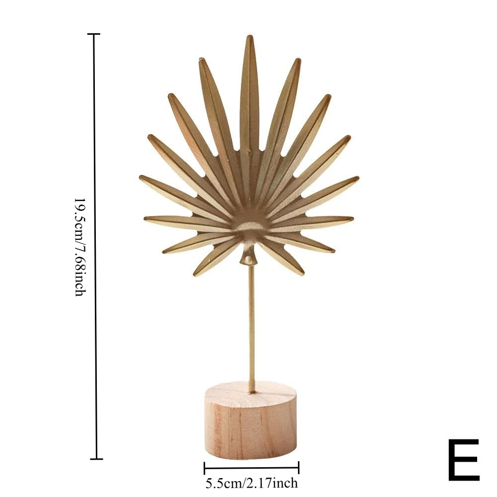 Nordische Eisen Ginkgo-Blatt Dekoration – Light-Luxury Metall Ornament für Wohnzimmer, Flur und Weinschrank Kaufschwan® E