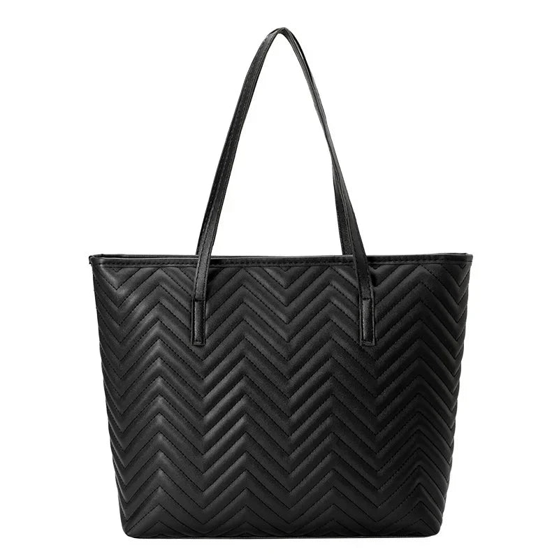 Modische Damenhandtasche mit Besticktem Wellenmuster – Saison Trend Casual Shopping Tasche | Ein-Schulter Tasche mit Weichem Polyesterfutter Kaufschwan®