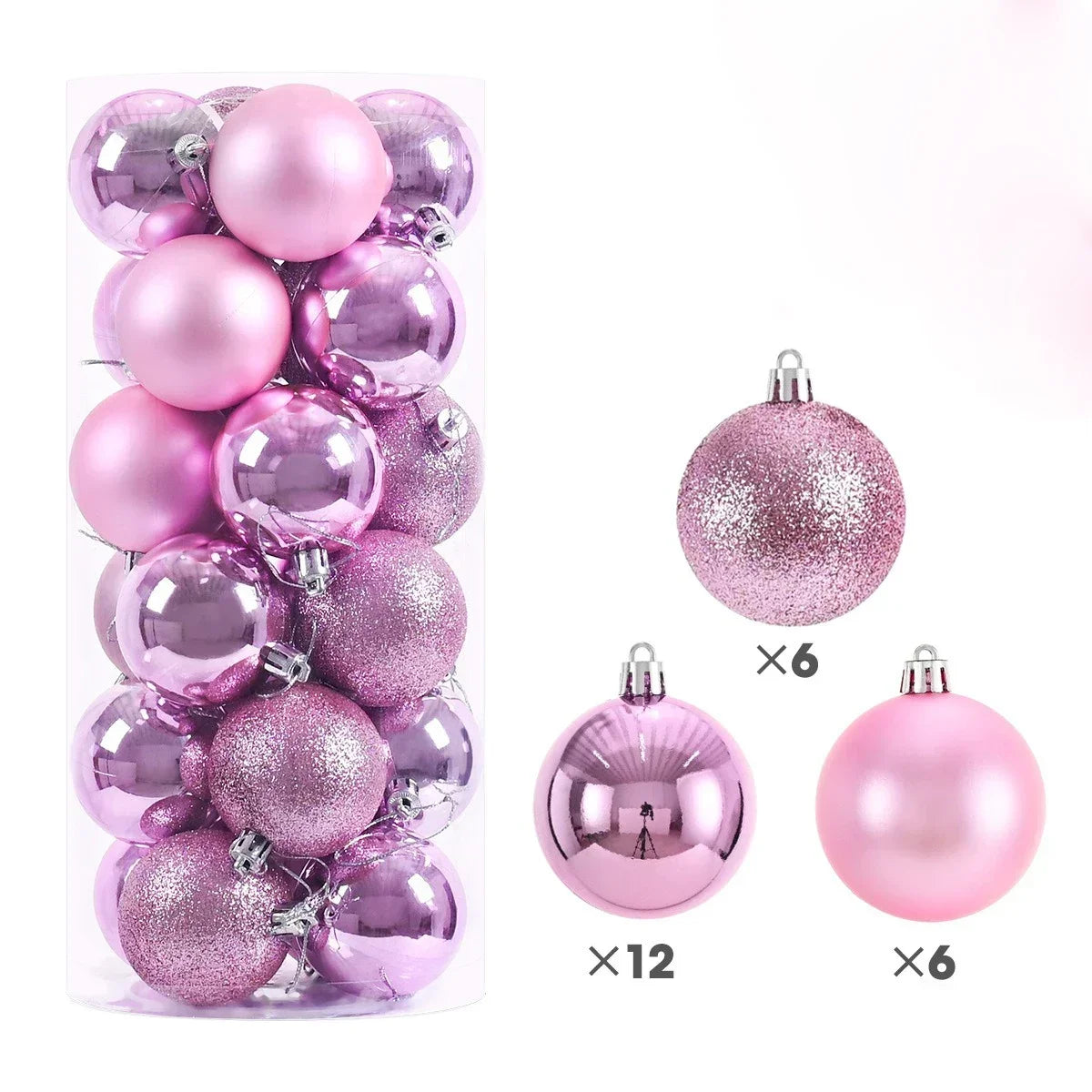 24 Stück 4CM Weihnachtskugeln – Bruchsichere Baumdekoration | Hängende Christbaumkugeln für Zuhause & Festliche Anlässe Kaufschwan®
