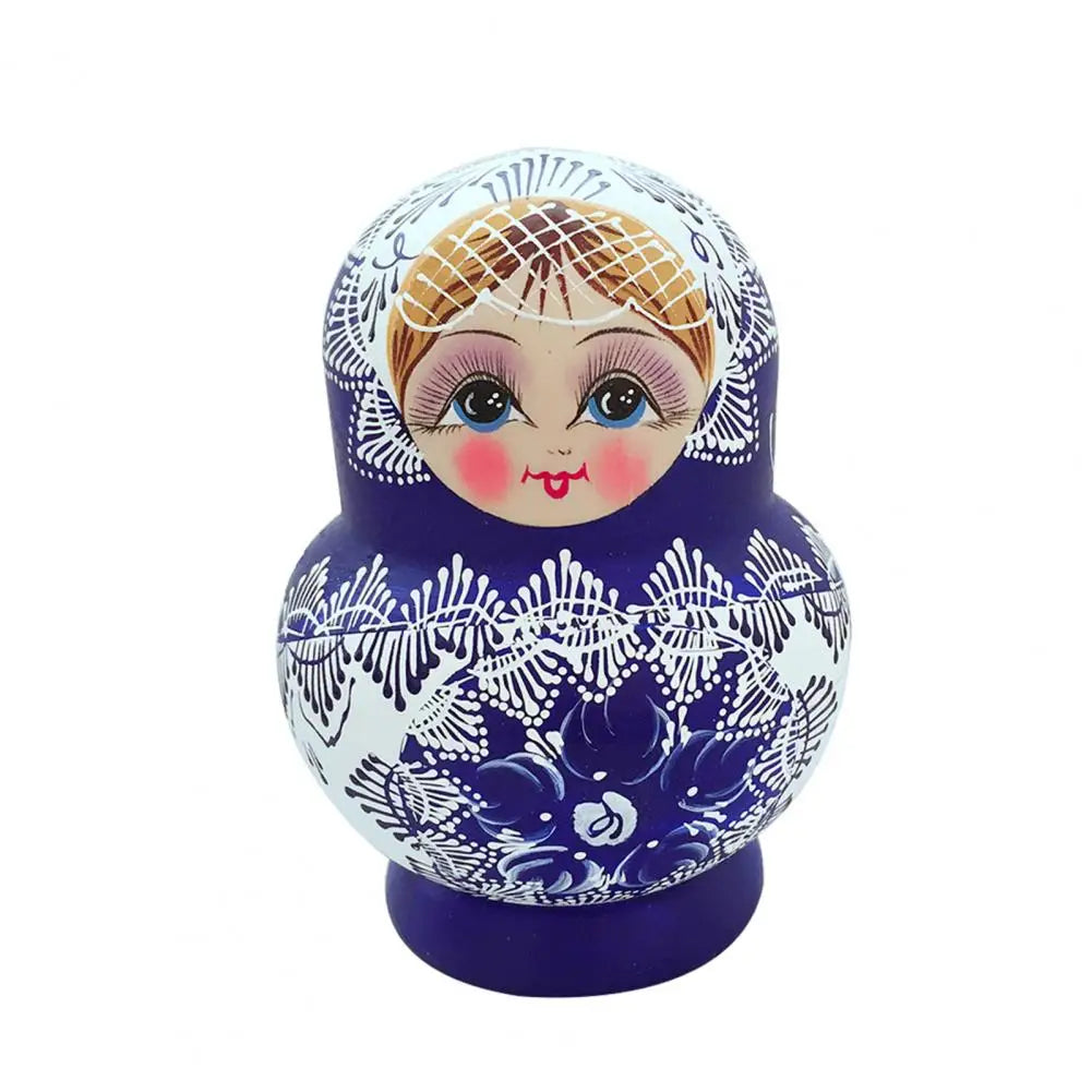 10 Stück Matrjoschka Nestpuppen – Niedliches Russisches Puppen Geschenkset | Traditionelles Holz-Design Kaufschwan®